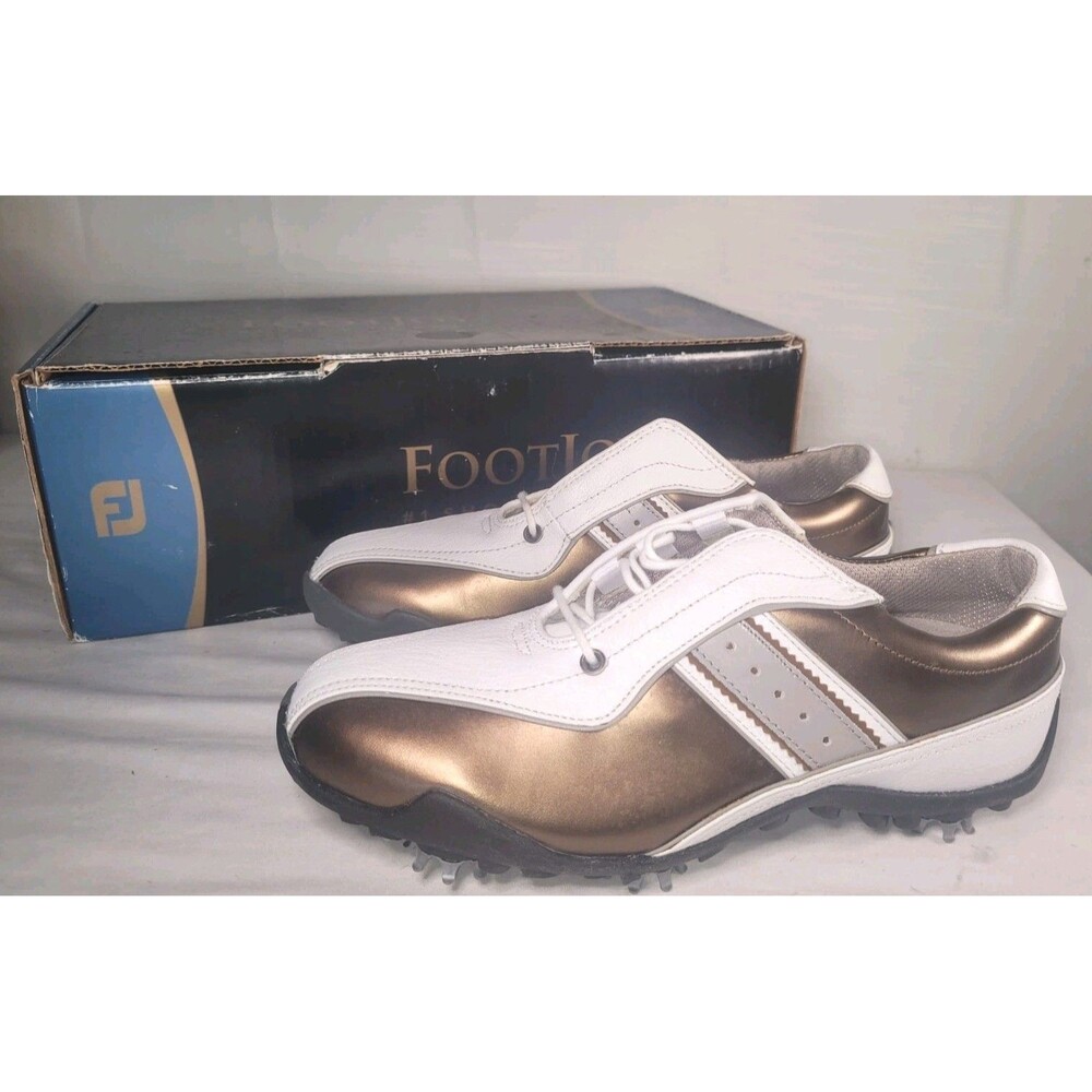 Footjoy LoPro collection Bronze & White Ladies/Womens Golf Shoes size 6.5 NIB